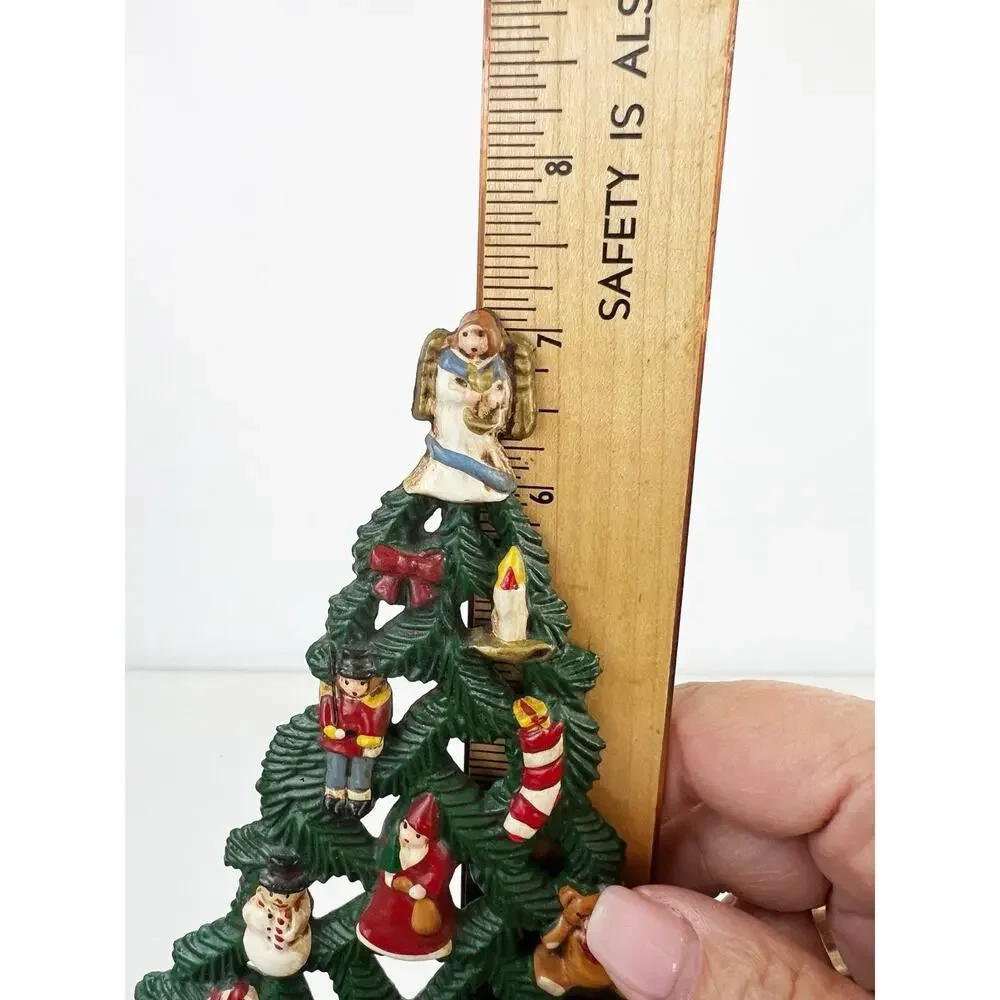 Vtg Midwest Cannon Falls Cast Iron Christmas Tree Holiday Stocking Holder Hanger